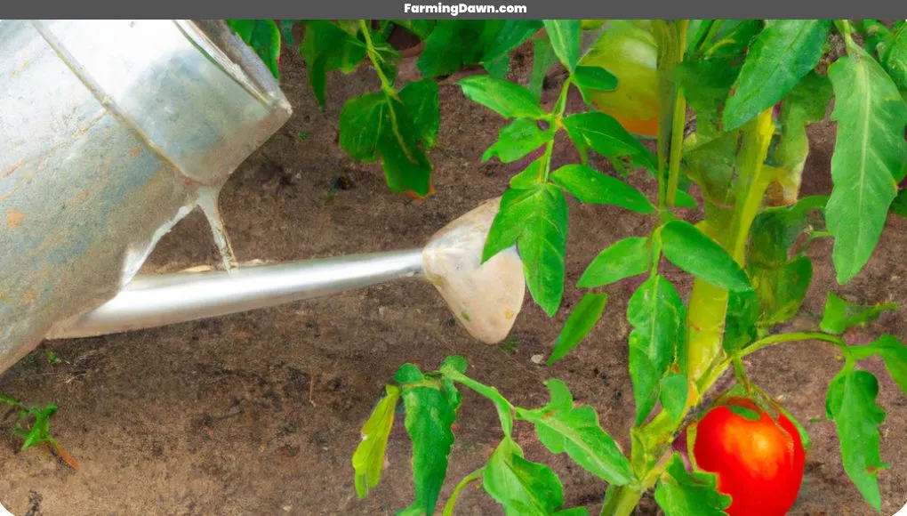 Watering Heirloom Tomatoes