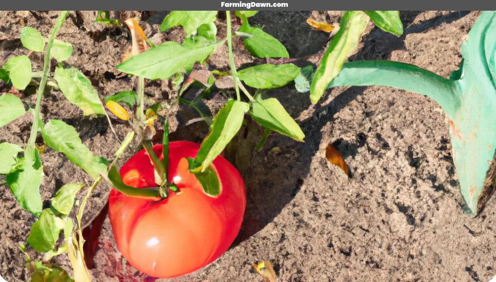 harvesting heirloom tomatoes