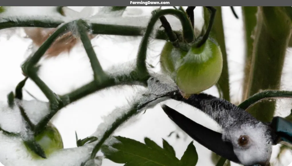 pruning tomato plants in winter
